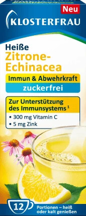 Heiße Zitrone Echinacea zuckerfrei Beutel 12 St, 48 g