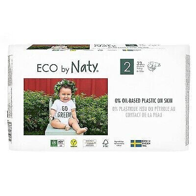 Eco by Naty 4pk Premium Disposable Diapers for Sensitive Skin - Size 2 (132ct)