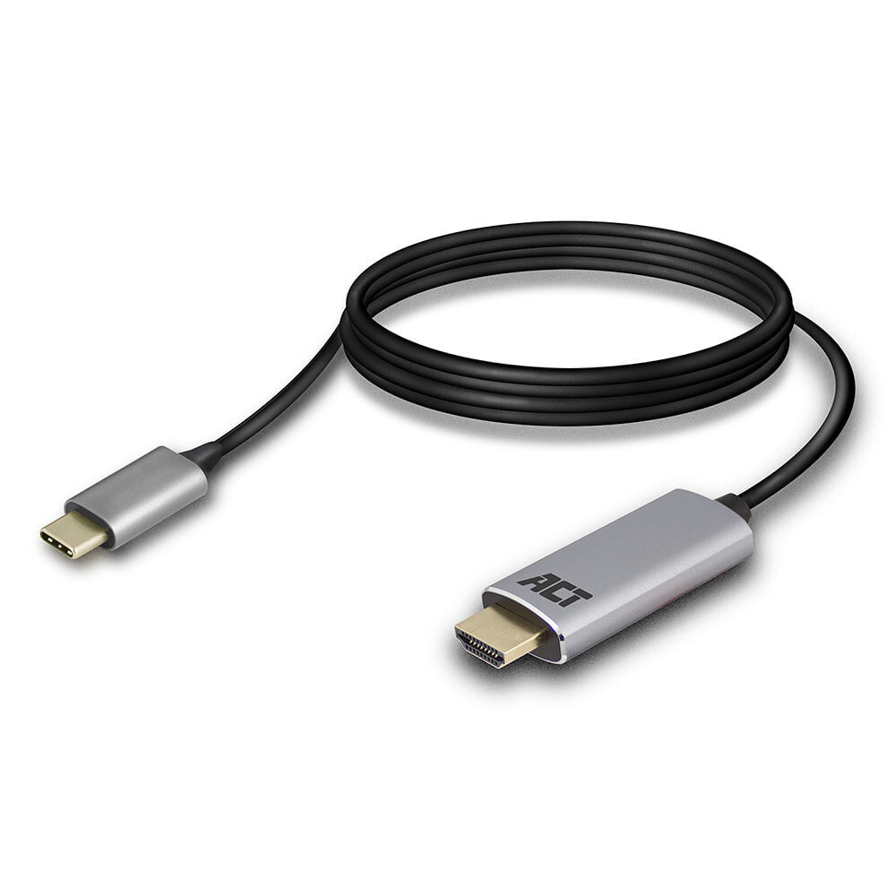 ACT AC7015 видео кабель адаптер 1,8 m USB Type-C HDMI Тип A (Стандарт) Черный, Серый