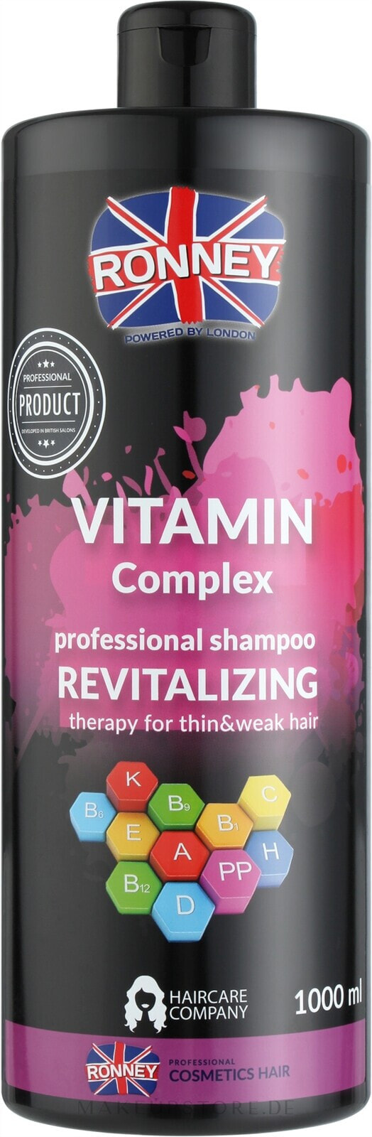 Revitalisierendes Shampoo mit Vitaminkomplex für dünnes und schwaches Haar - Ronney Vitamin Complex Revitalizing Shampoo