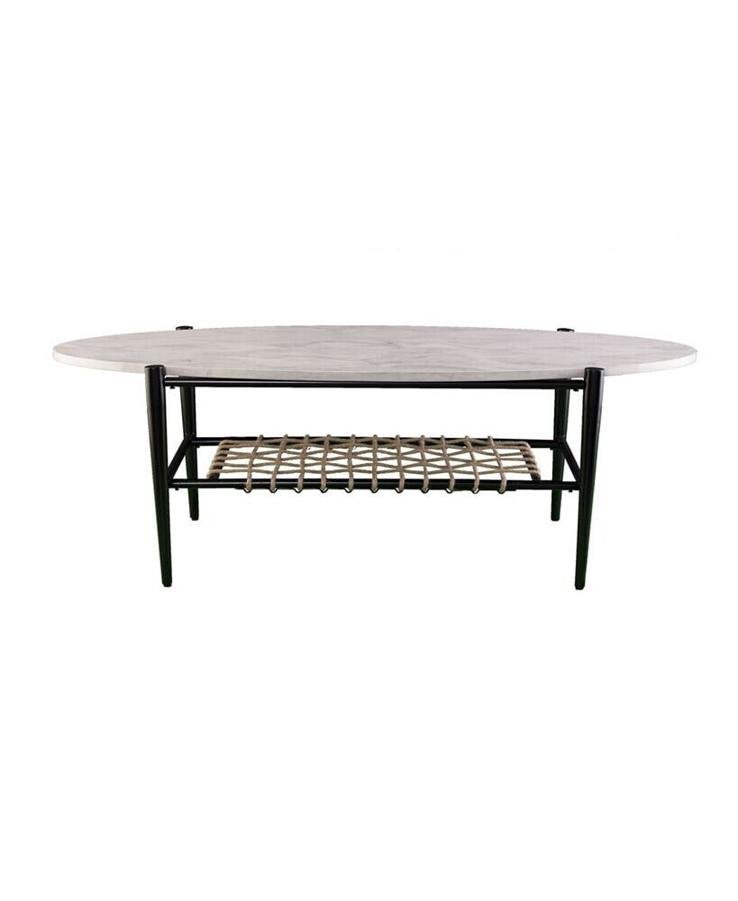 Southern Enterprises relckin Faux Marble Cocktail Table