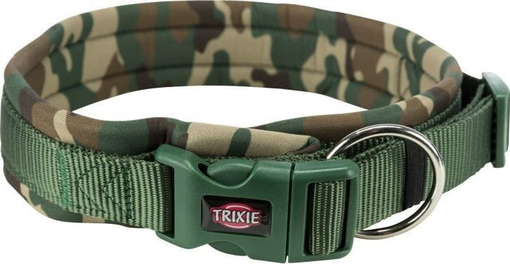 Trixie Collar premium, with neoprene padding, L – XL: 56–62 cm / 25 mm, camouflage / forest