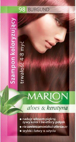 Marion Toning Shampoo 98 Bordeaux Тонирующий шампунь с алоэ и кератином, оттенок бордо 40 мл