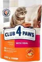 Сухой корм для кошек Club 4 Paws, для взрослых, с телятиной, 0.3 кг