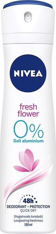 Nivea Fresh Flower Deodorant Spray Стойкий дезодорат-спрей  без  солей алюминия 150 мл