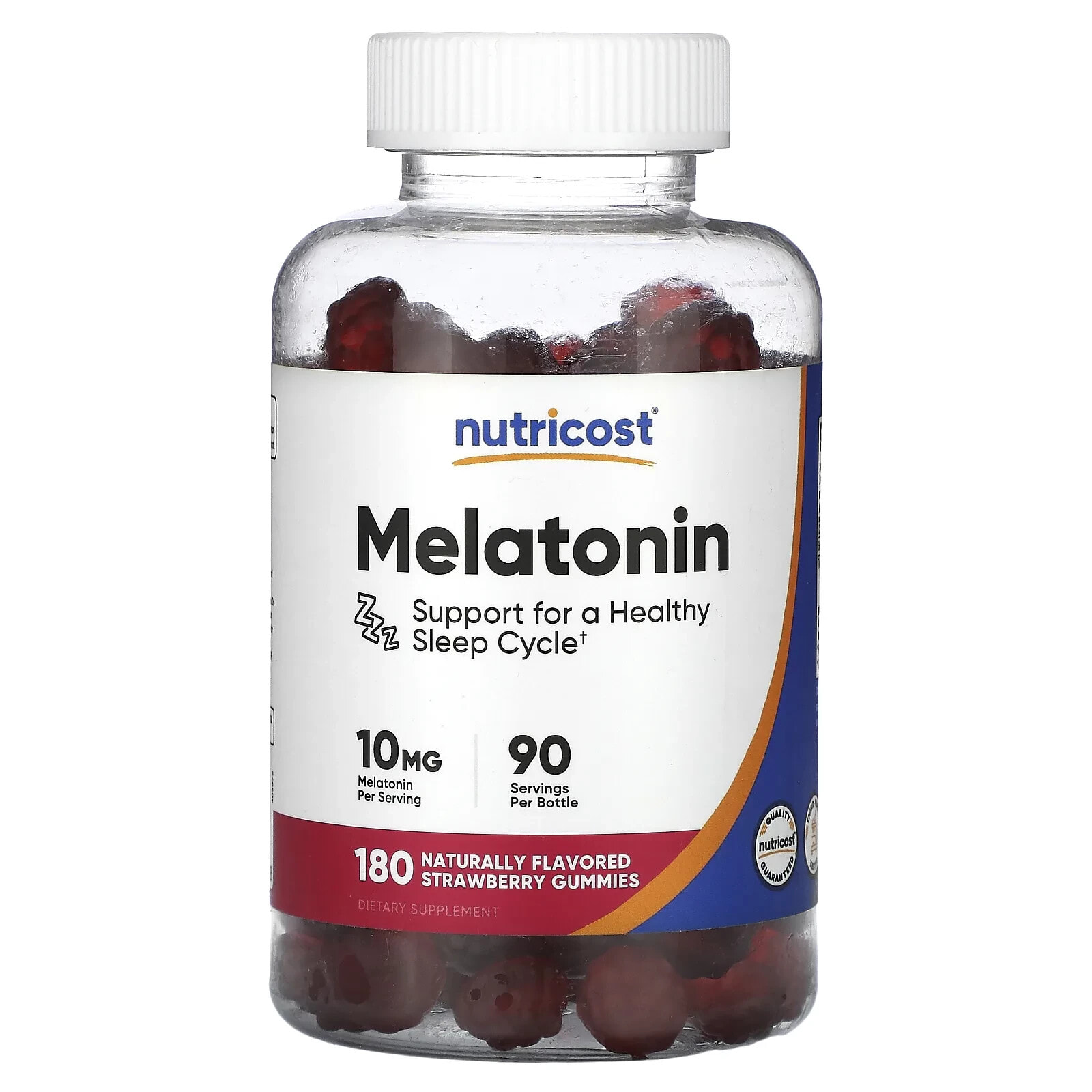 Melatonin, Strawberry, 1 mg, 180 Gummies