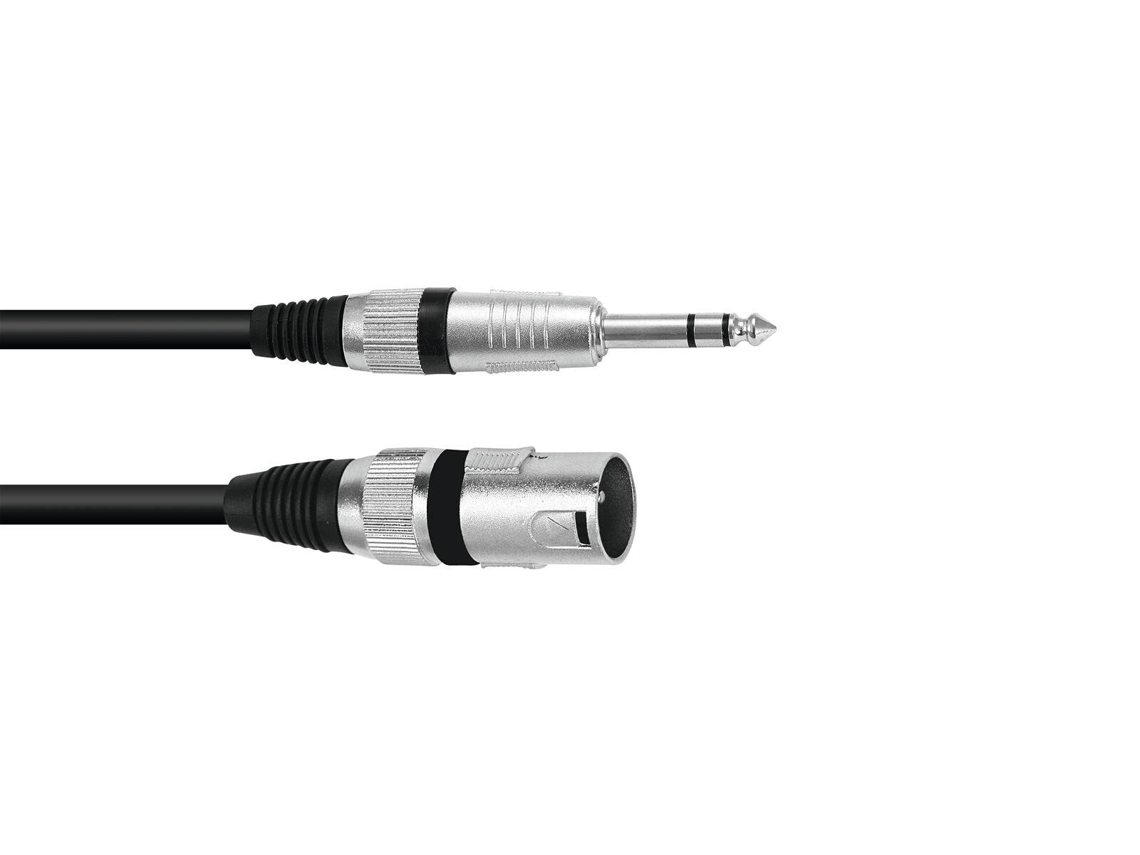 3022075E - XLR (3-pin) - Male - 6.35mm - Male - 0.2 m - Black