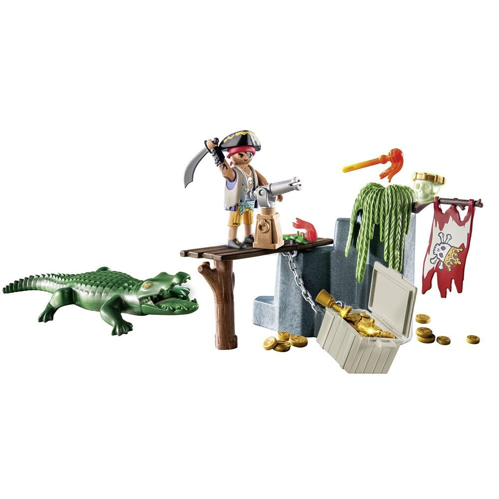 PLAYMOBIL Pirate With Alligator Construction Game