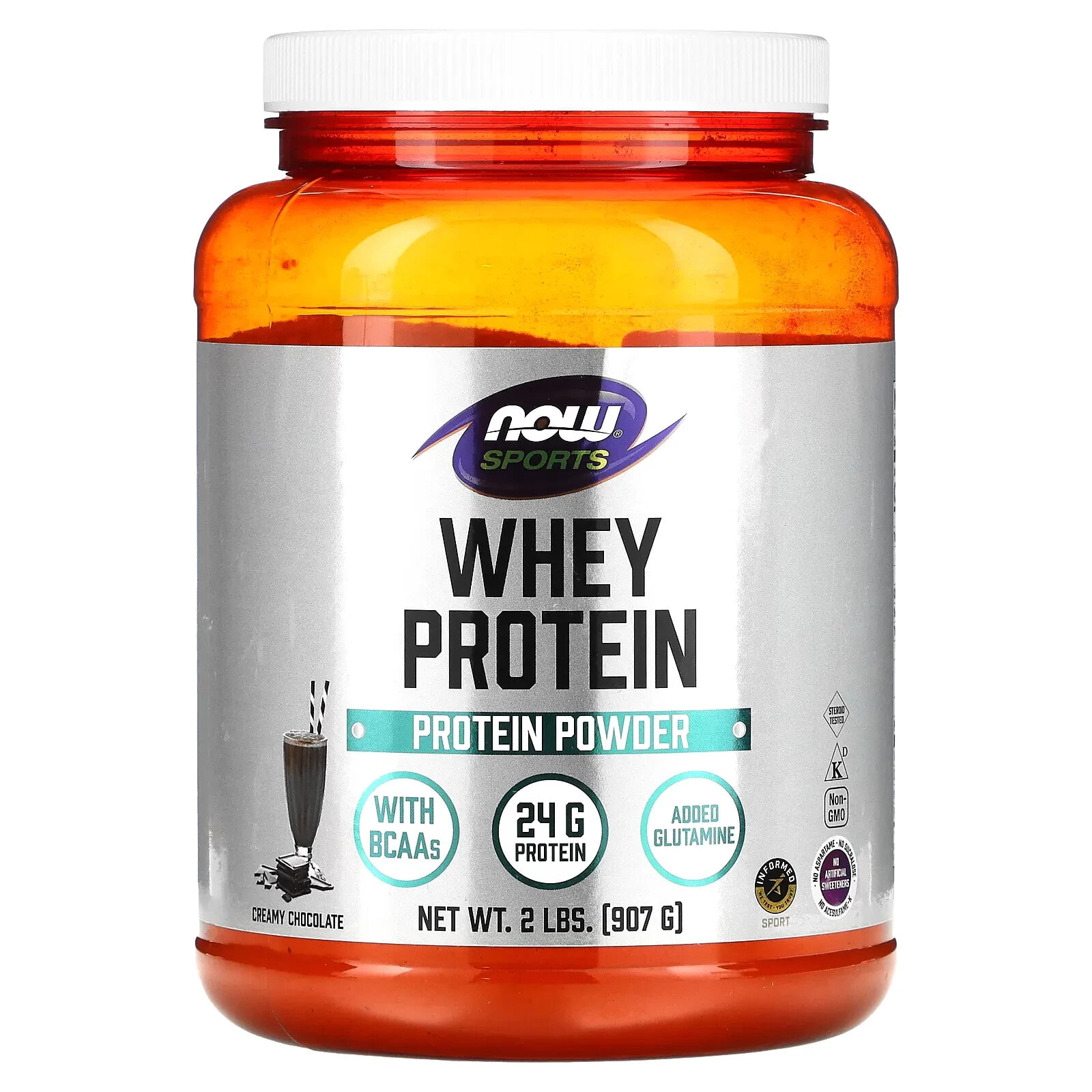 NOW Foods, Сывороточный протеин, сливочный шоколад, 907 г (2 фунта)