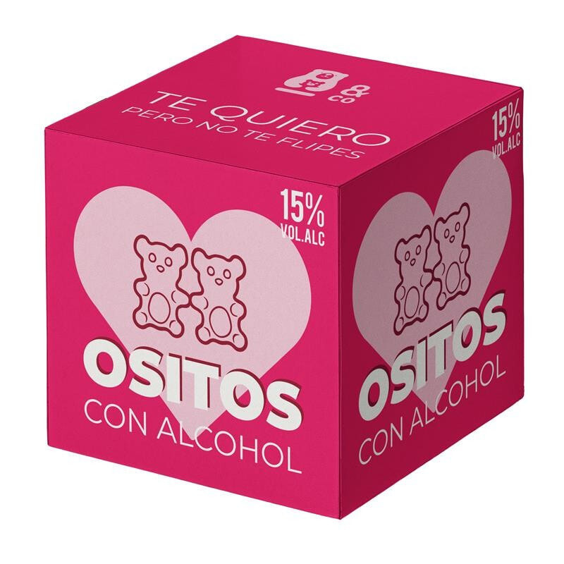 Возбуждающее средство OSITO & CO Gummy Bears with Alcohol 15% Strawberry and Gin Flavor 70 gr