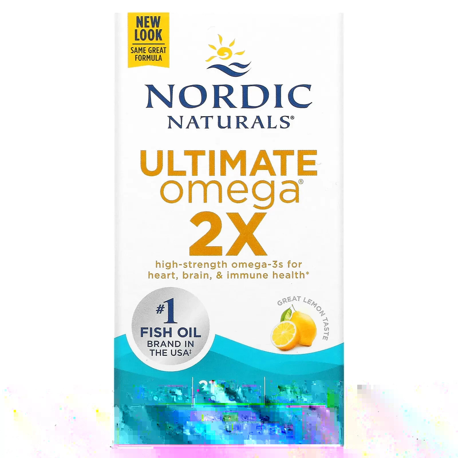Nordic Naturals, Ultimate Omega 2X, со вкусом лимона, 1075 мг, 120 капсул
