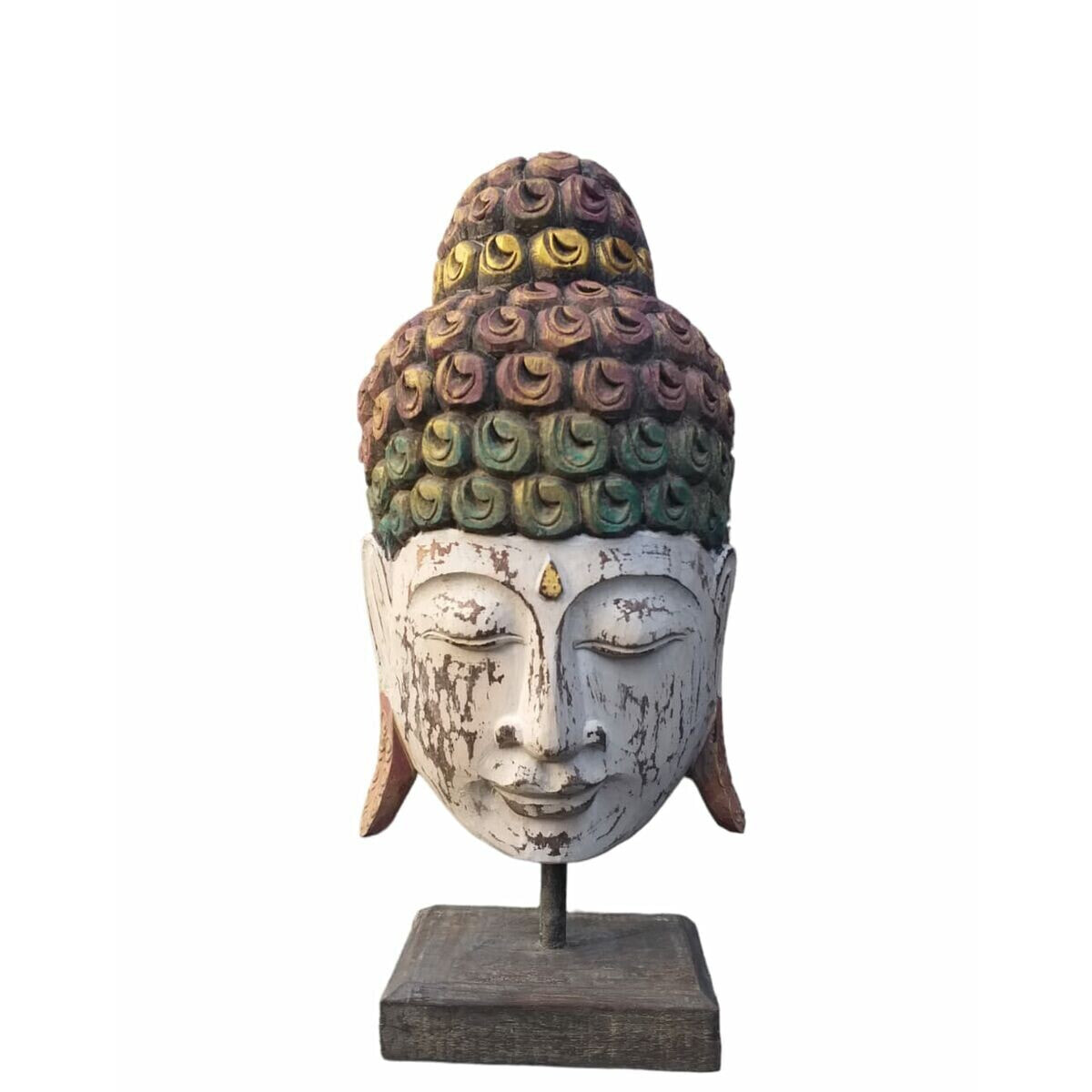 Decorative Figure Romimex Beige Buddha 20 x 50 x 10 cm