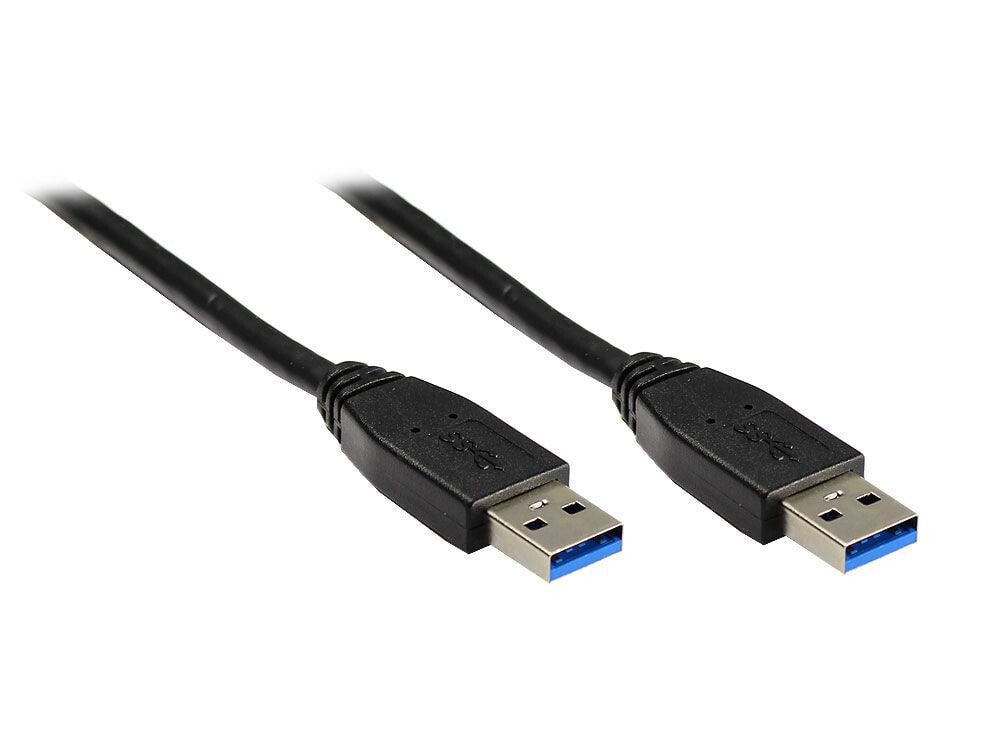 Alcasa USB/USB 3.0 A, 0.5m USB кабель 0,5 m 3.2 Gen 1 (3.1 Gen 1) USB A Черный 2712-S005