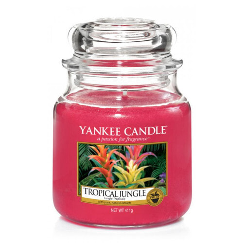 Yankee Candle Aromatic Candle Medium Tropical Jungle  Ароматическая свеча с тропическим ароматом 411 г