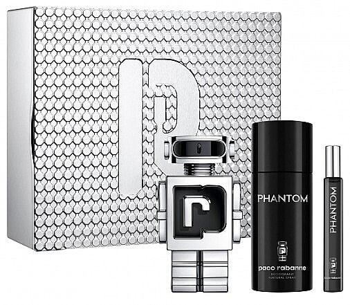 Duftset (Eau de Toilette 100ml + Eau de Toilette 10ml + Deodorant 150ml) - Paco Rabanne Phantom