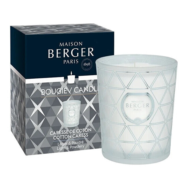 BERGER Geode svíčka 180g Cotton Caress / Bavlněná péče ojíněná