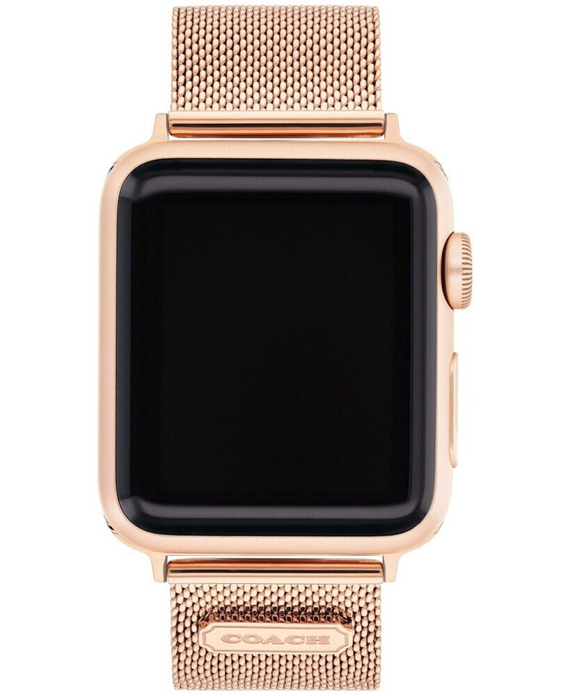 COACH rose Gold-Tone Mesh Bracelet 38/40/41mm Apple Watch Band