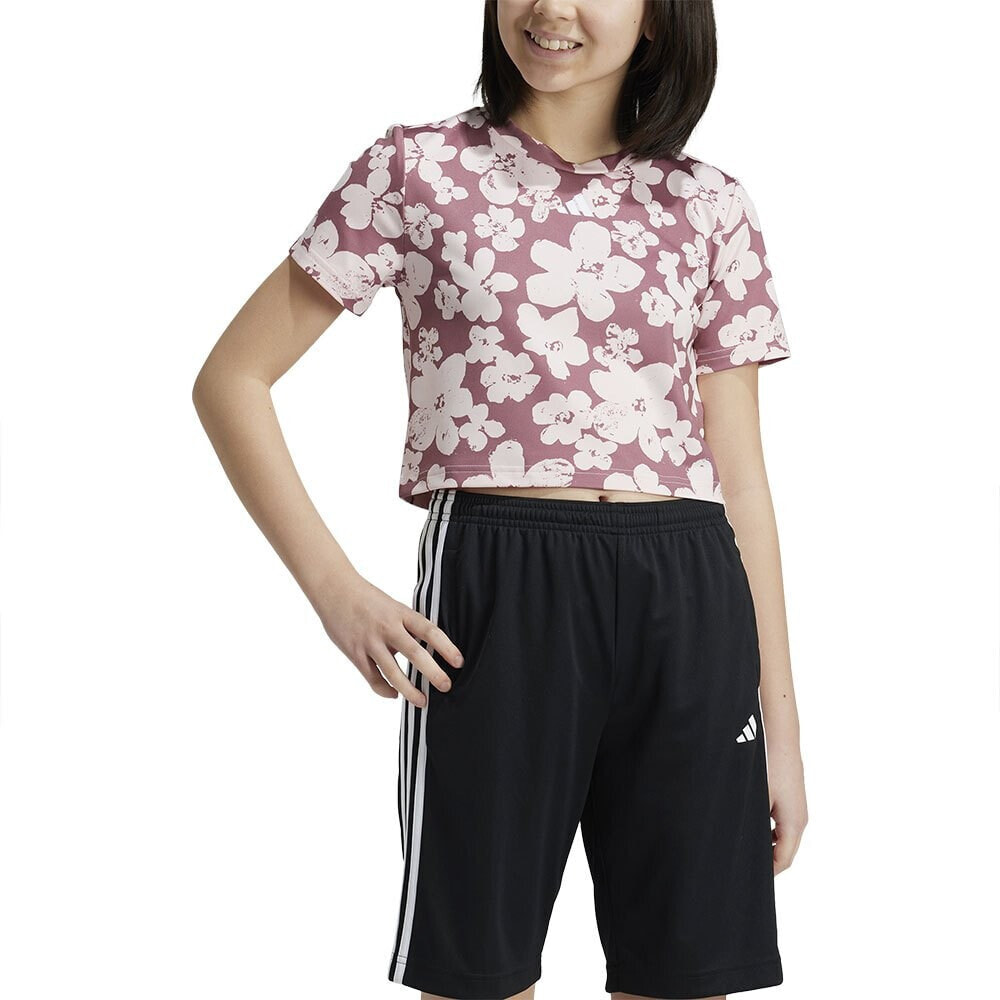 ADIDAS Train Essentials Seasonal Printed Cropped short sleeve T-shirt