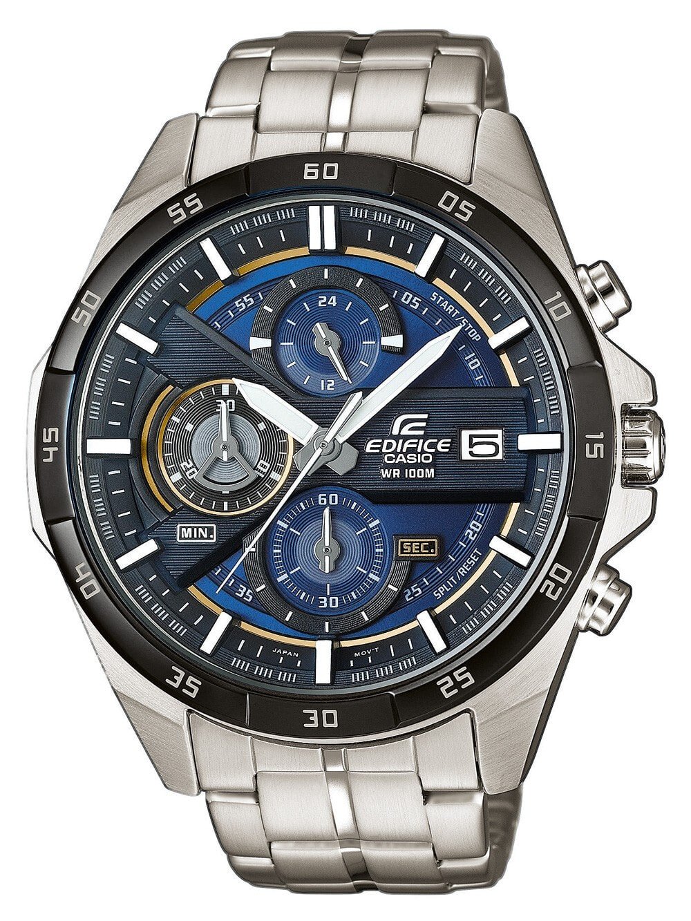 Мужские наручные часы с серебряным браслетом CASIO EFR-556DB-2AVUEF EDIFICE Chronograph 46mm 10 ATM