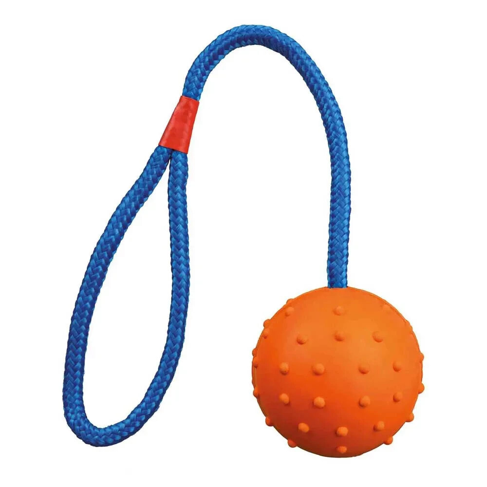 TRIXIE Ball With Rope Ø6x30 cm