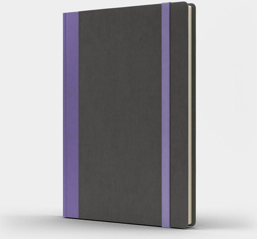 Like U Notebook B5 Pro L checkered gray / purple