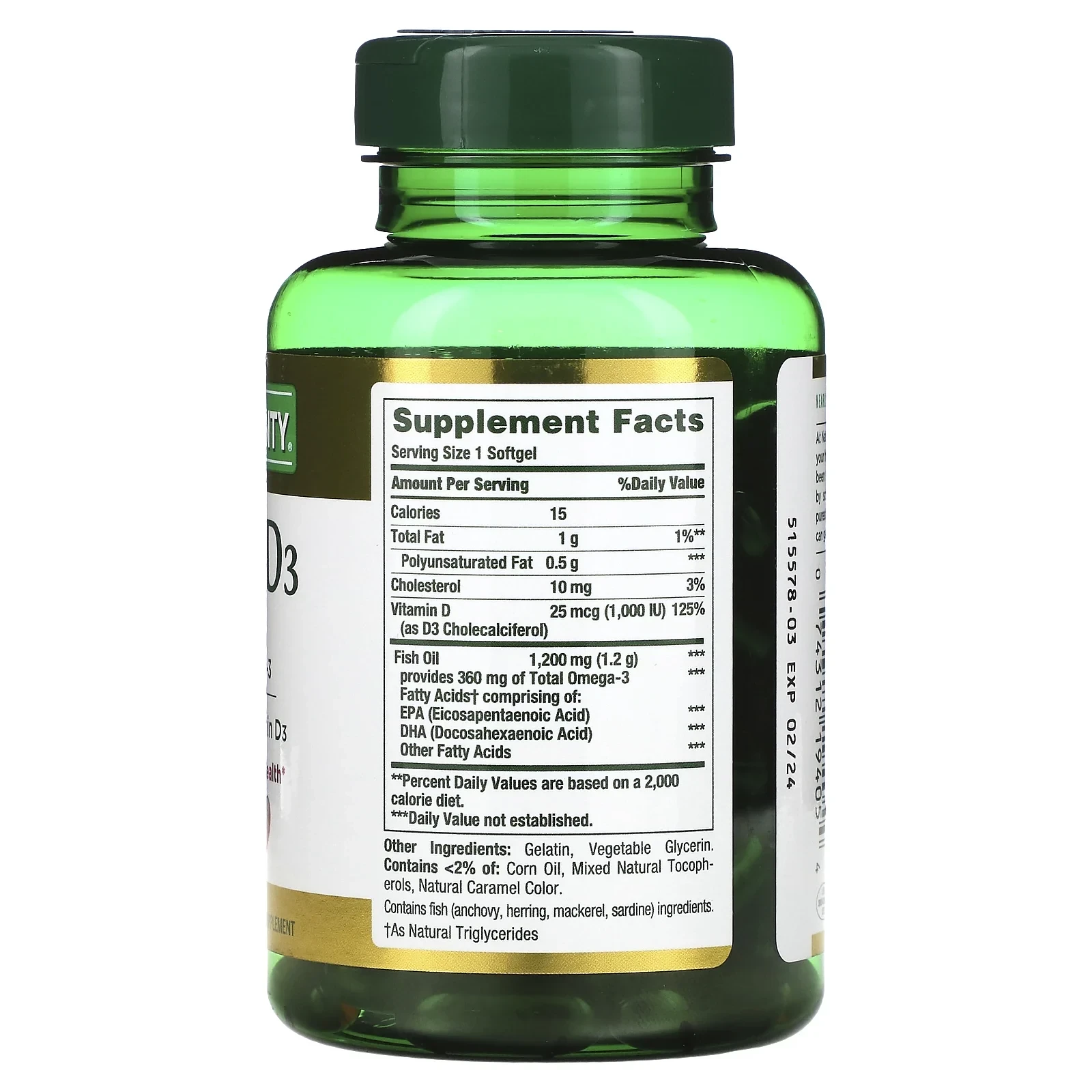 Fish Oil + D3, 90 Rapid Release Softgels