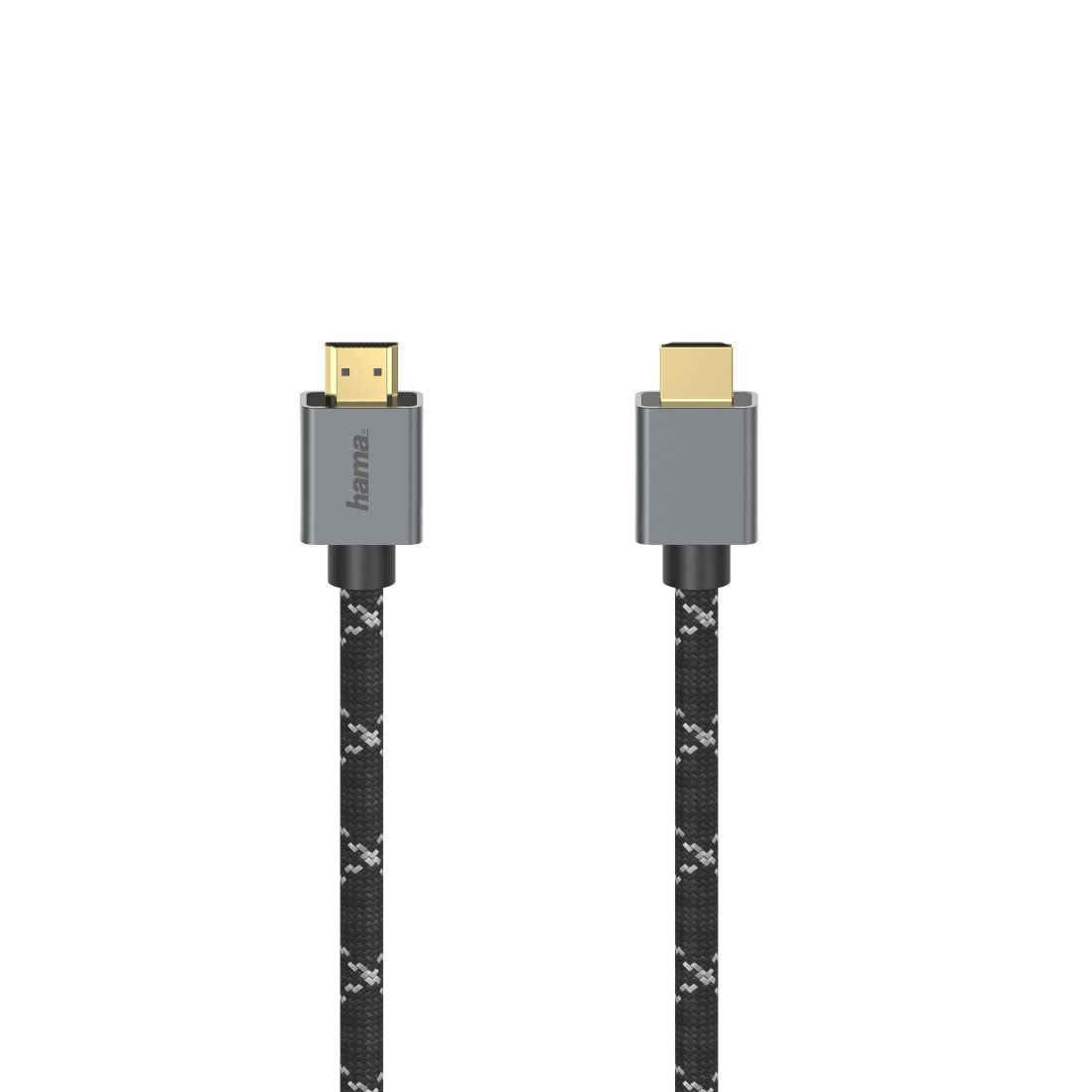 Hama 00200504 HDMI кабель 2 m HDMI Тип A (Стандарт) Черный, Серый