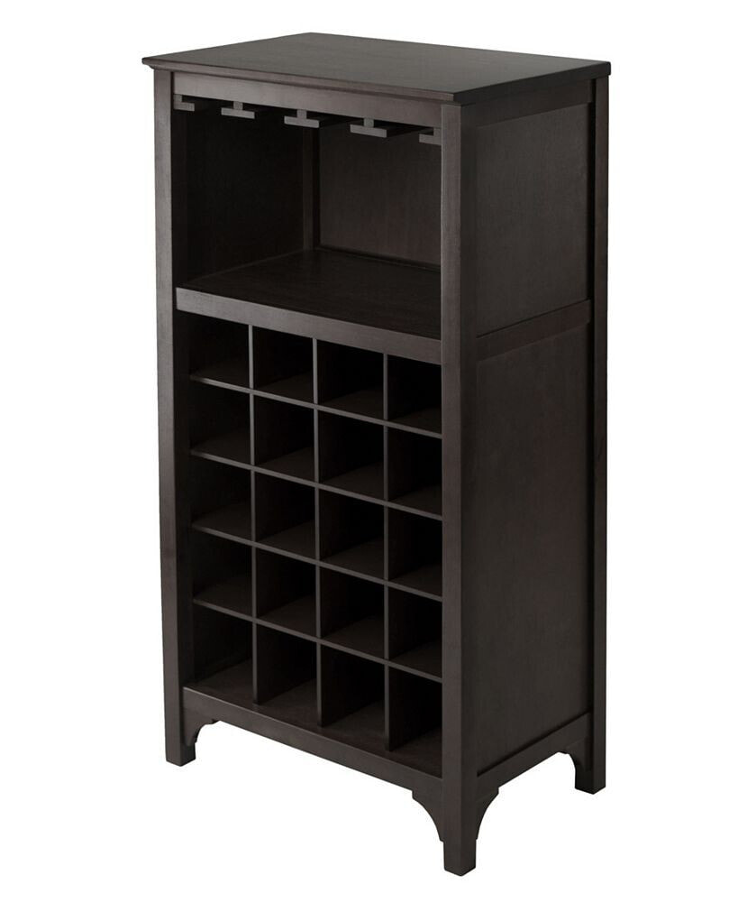 Winsome ancona Modular Wine Cabinet with Glass Rack and 20-Bottle