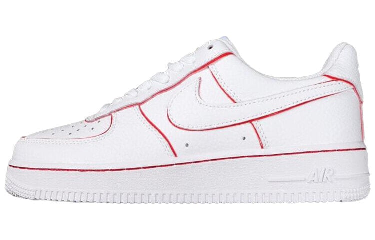 Nike Air Force 1 Low 休闲 耐磨防滑 低帮 板鞋 女款 白红 / Кроссовки Nike Air Force CD0178-100