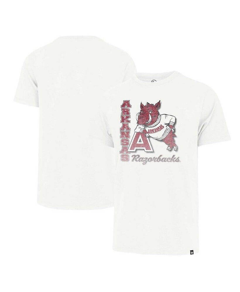 '47 Brand men's Cream Arkansas Razorbacks Phase Out Throwback Franklin T-shirt