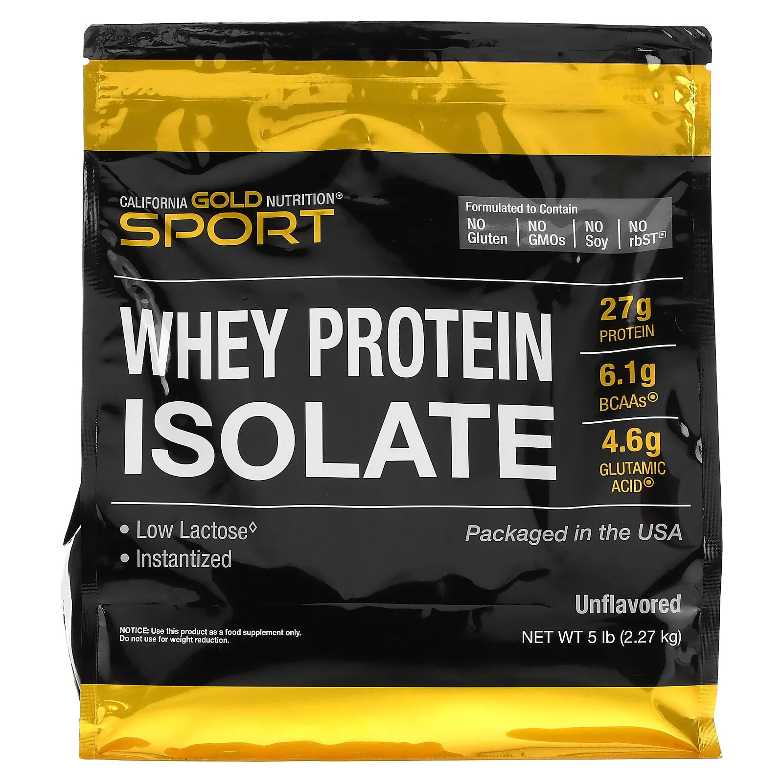 California Gold Nutrition, 100% Whey Protein Isolate, Very Vanilla Flavor, 2 lbs (907 g)