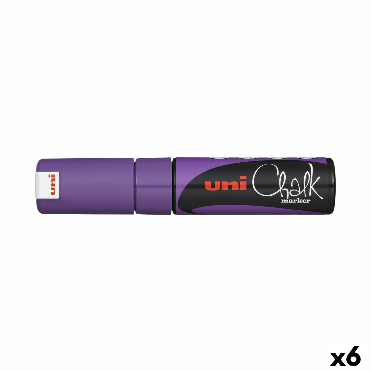 Liquid chalk marker Uni-Ball PWE-8K Violet (6 Pieces) (6 Units)
