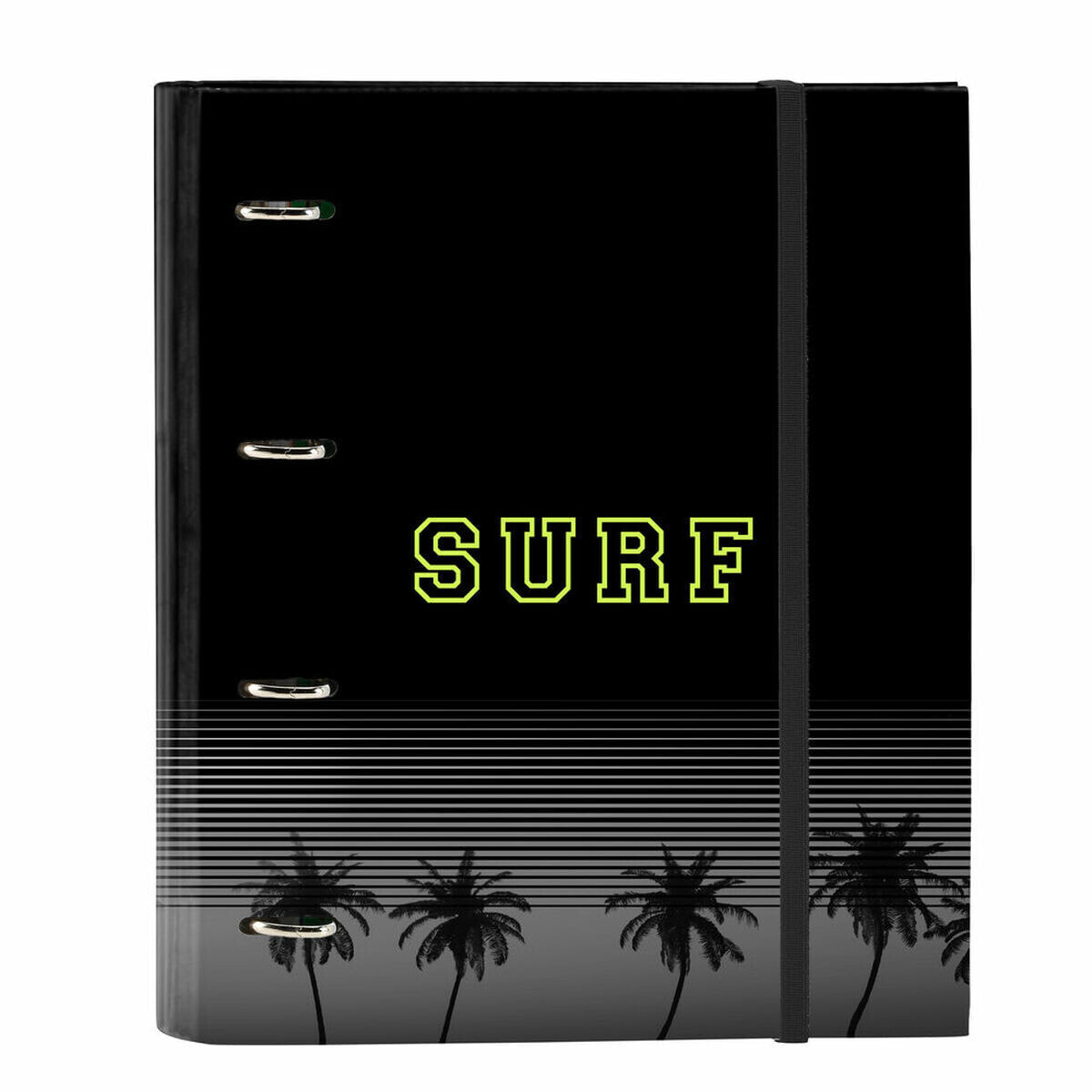 Ring binder Safta Surf A4 Black (27 x 32 x 3.5 cm)