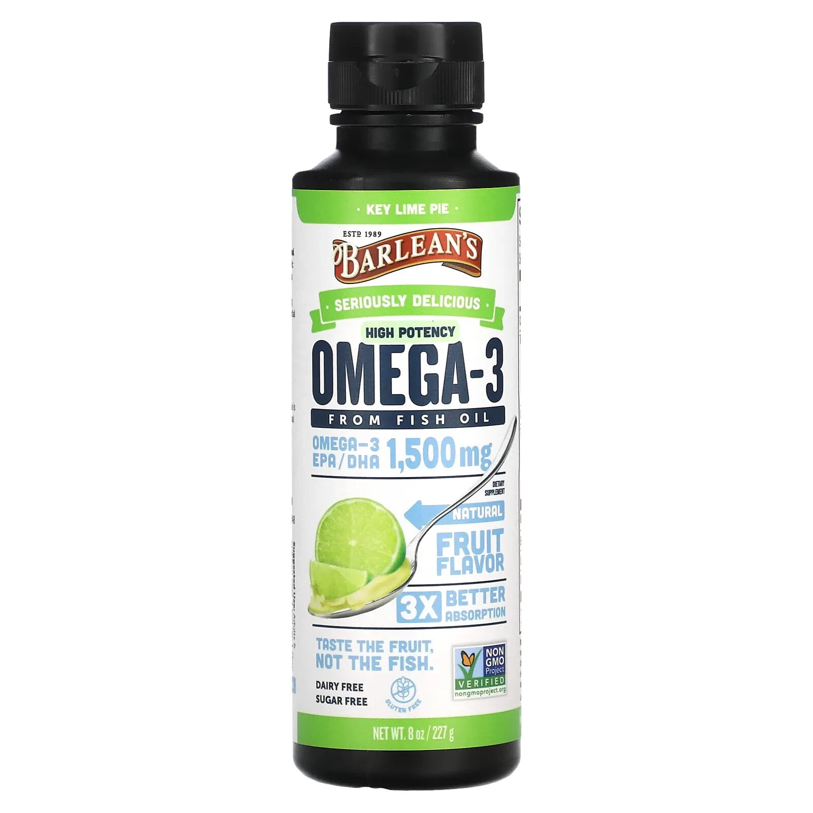 Seriously Delicious, Omega-3 from Fish Oil, Key Lime Pie, 1,500 mg, 8 oz (227 g)