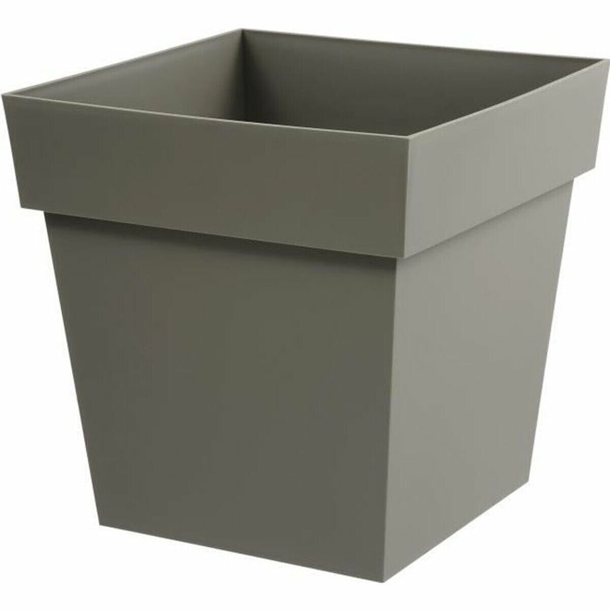 Plant pot EDA Tuscan Taupe polypropylene Squared 39 x 39 x 39 cm