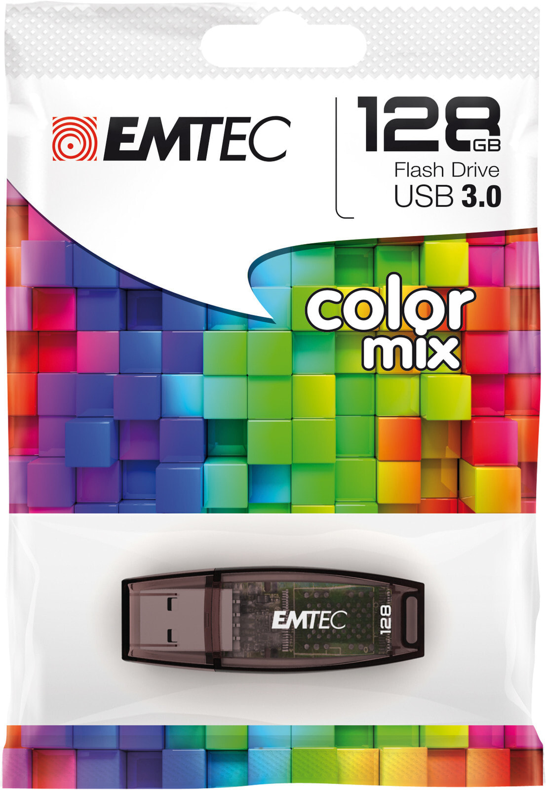 EMTEC C410 Color Mix - USB-Flash-Laufwerk - 128 GB - USB 3.0 - USB-Stick - 128 GB