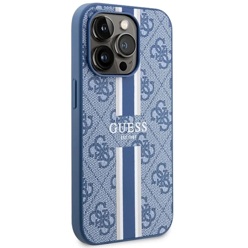 GUESS Guhmp14Lp4Rpsb iPhone 14 Pro 6.1 Niebieski 4G Printed Stripes phone case