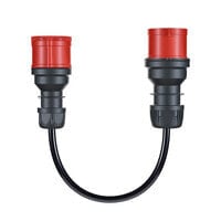 go-e Adapter Gemini flex 11 kW to CEE red 32 A - Black - Straight - Straight - IP55 - 400 V - 0.3 m