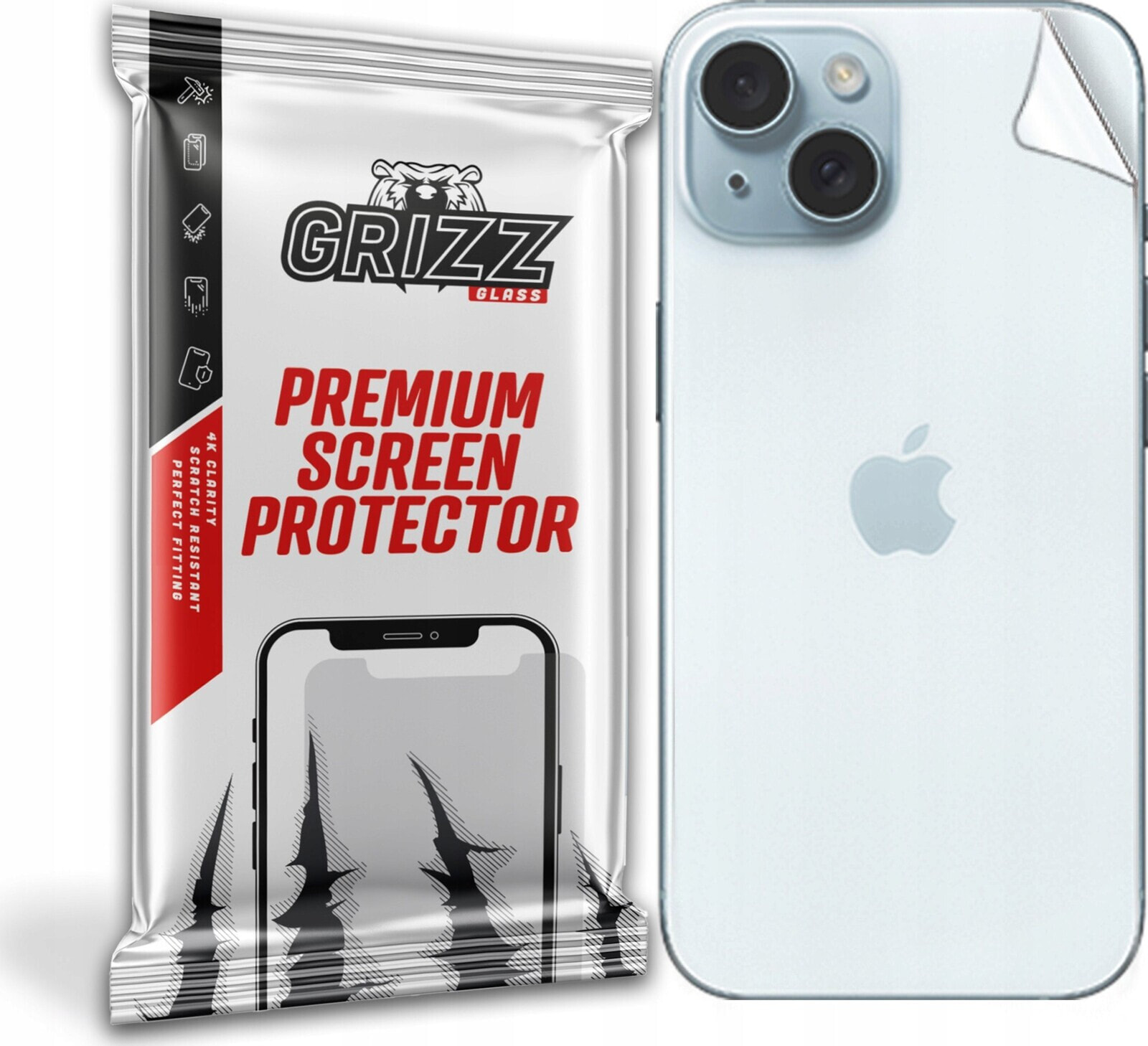 GrizzGlass Folia na tył GrizzGlass SatinSkin do Grizz do Apple iPhone 15 Plus