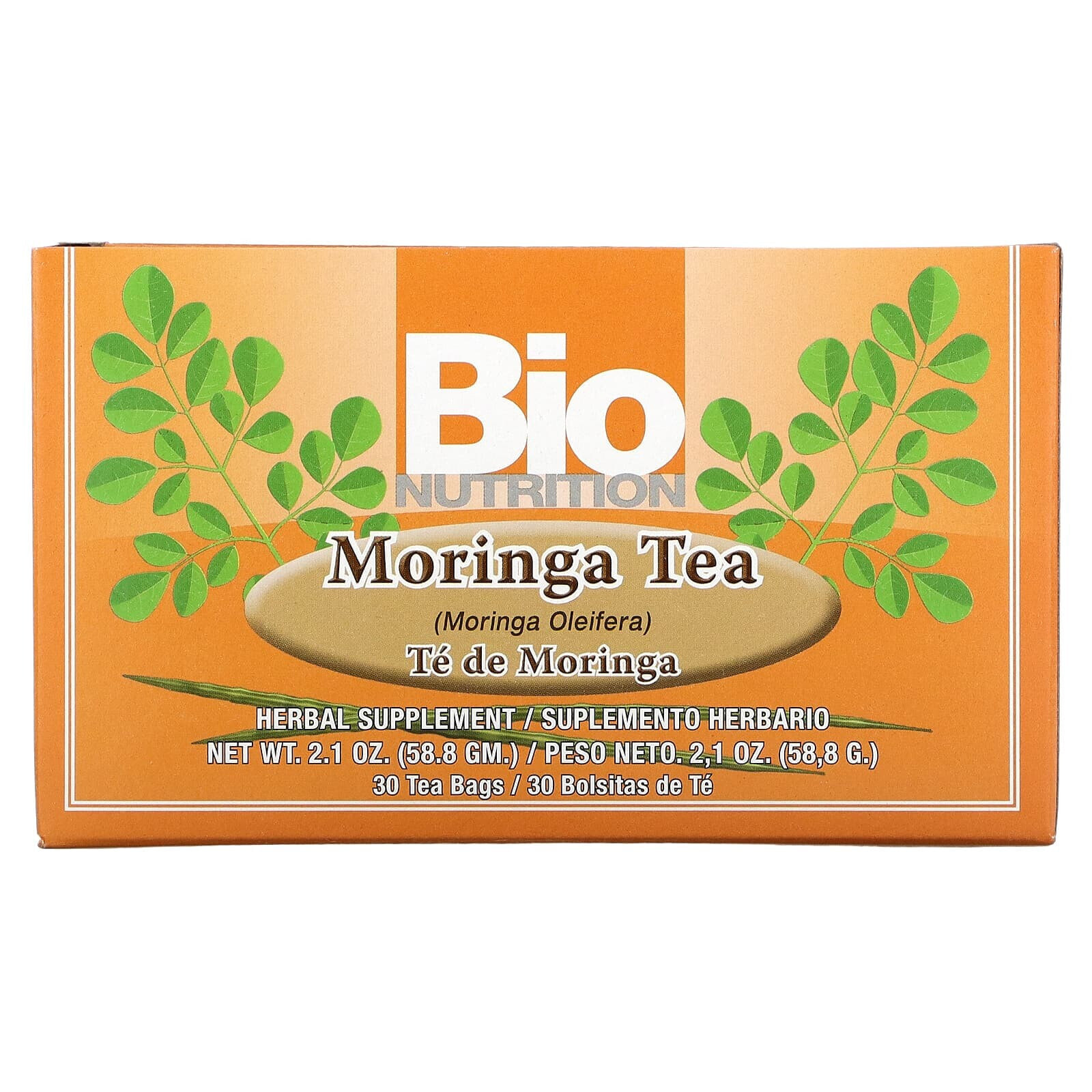 Bio Nutrition, Moringa Tea, 30 Tea Bags, 2.1 oz (58.8 g)