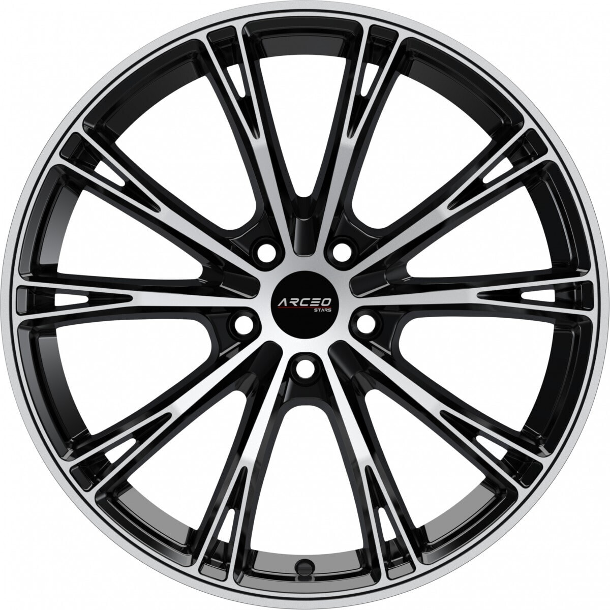 Колесный диск литой Arceo Wheels ASW01 black diamond 8.5x19 ET35 - LK5/112 ML66.45