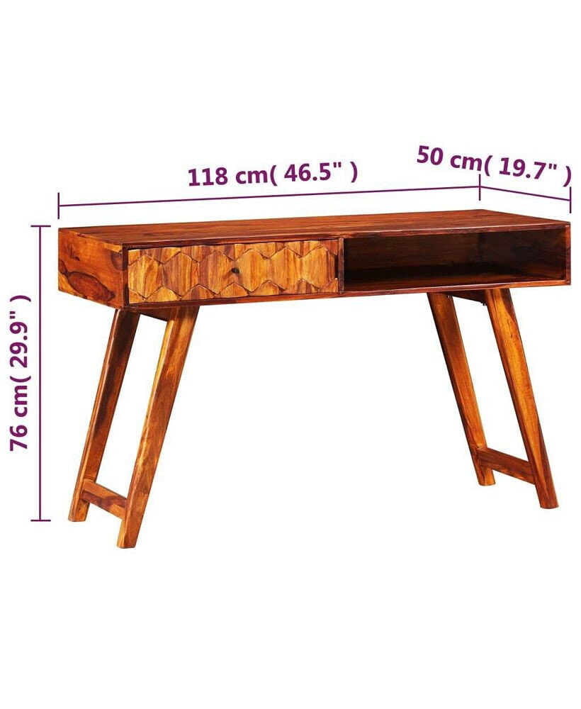 vidaXL writing Table Solid Sheesham Wood 46.5