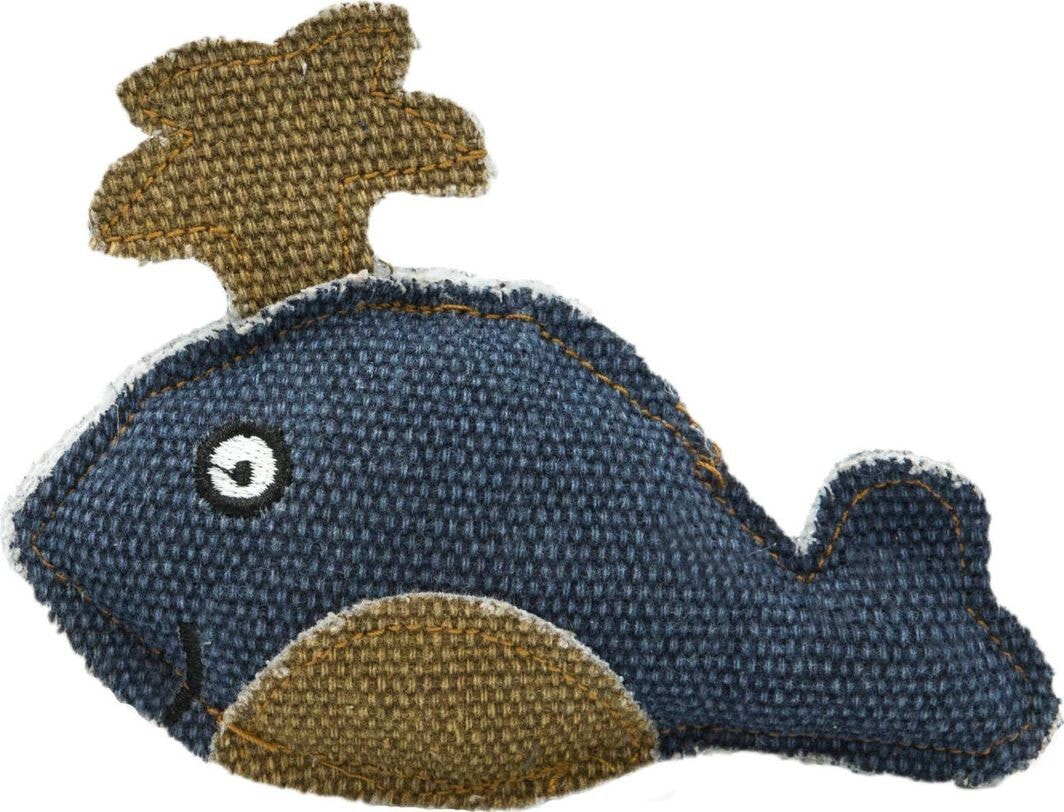 Barry King Barry King a whale of a strong navy blue material 11 x 9 cm