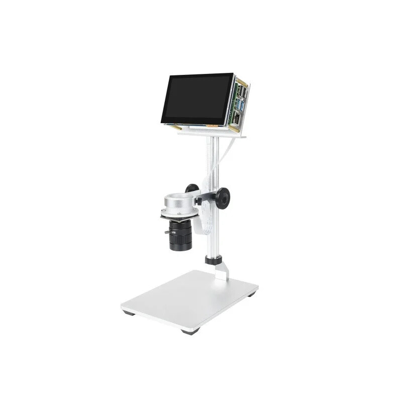 Raspberry Pi microscope kit - bracket + 4,3'' display + Raspberry Pi HQ camera with lens + accessories - Waveshare 21053