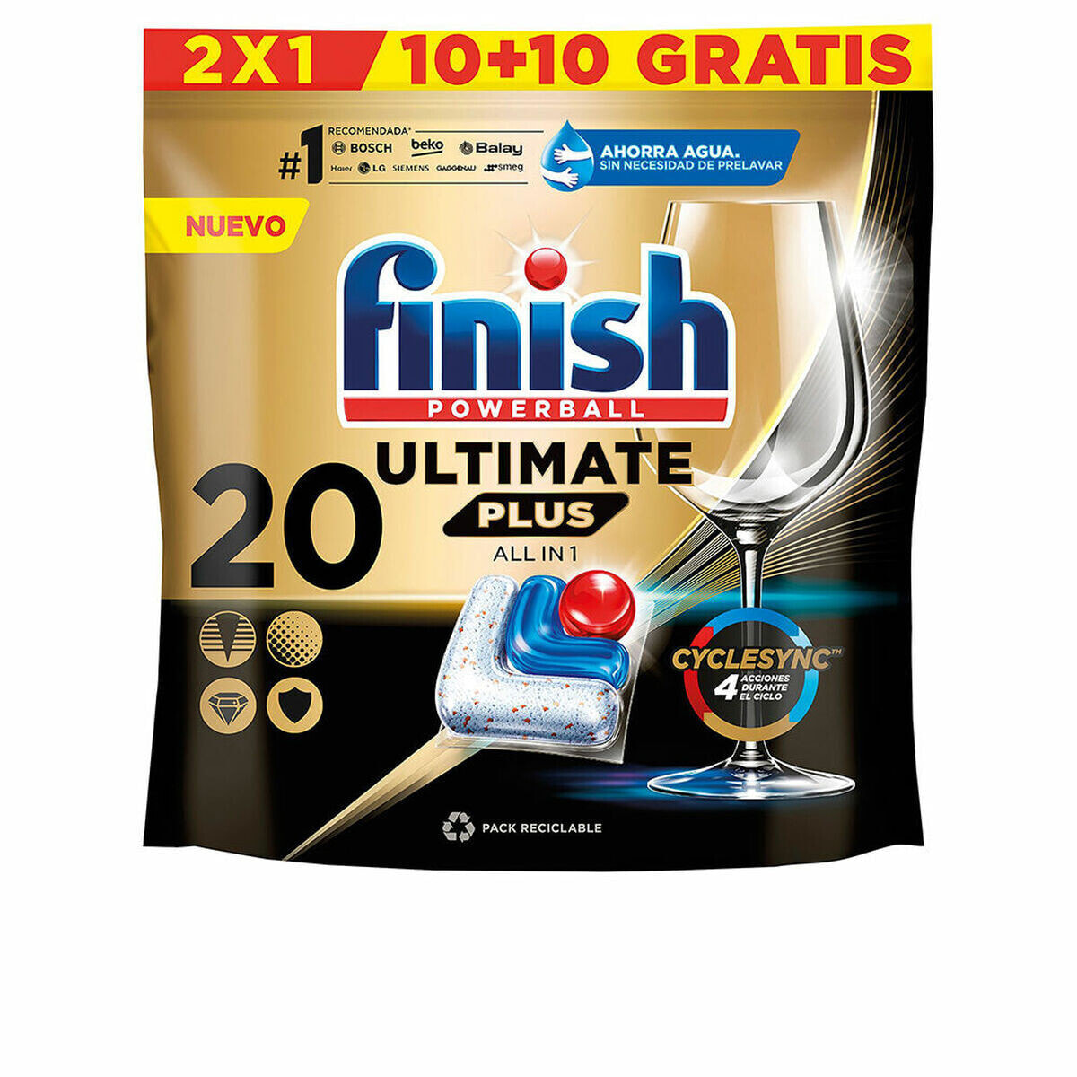 Таблетки для посудомоечной машины Finish Ultimate Plus (20 штук)
