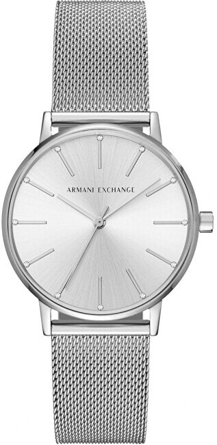 Унисекс часы аналоговые круглые миланское плетение серебристые ARMANI EXCHANGE