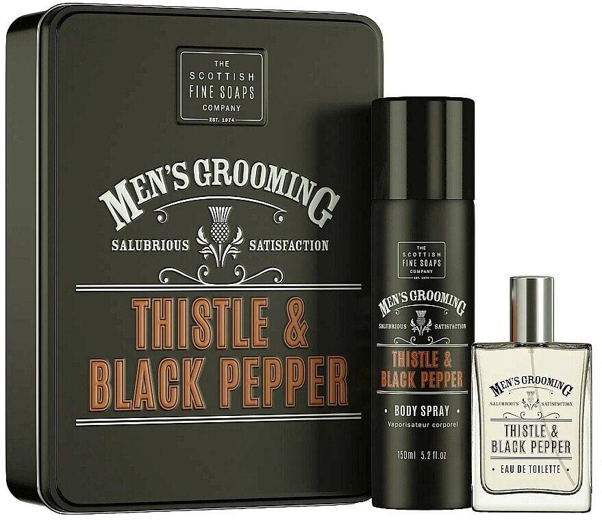 Scottish Fine Soaps Men’s Grooming Thistle & Black Pepper - Duftset (Eau de Toilette 50ml + Körperspray 150ml)