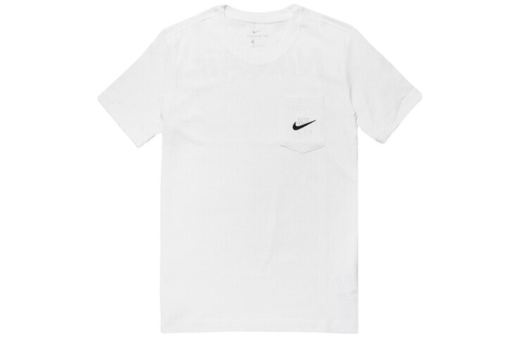 Nike 口袋Air Logo 纯色短袖T恤 男款 白色 / Футболка Nike Air Logo CK2235-100