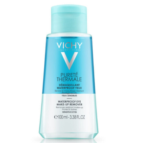 Vichy Purete Thermale Waterproof Make-up Remover Двухфазная жидкость для снятия водостойкого макияжа с чувствительной кожи глаз 100 мл