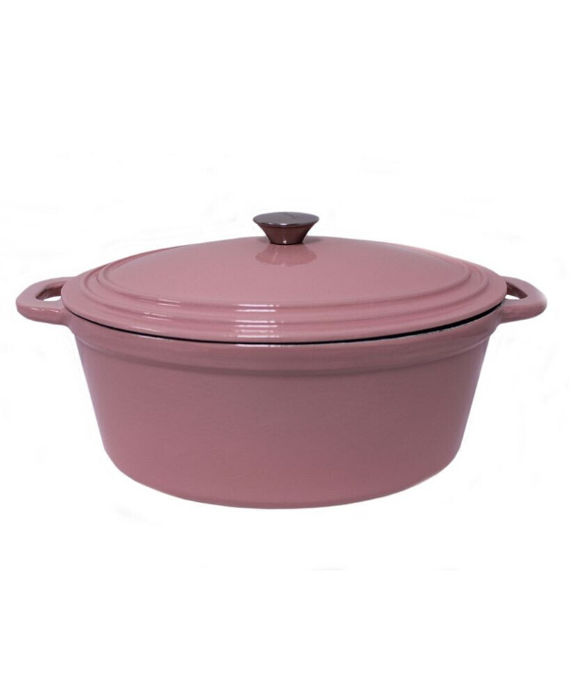 Neo Pink 8 Qt. Oval Cast Iron Casserole